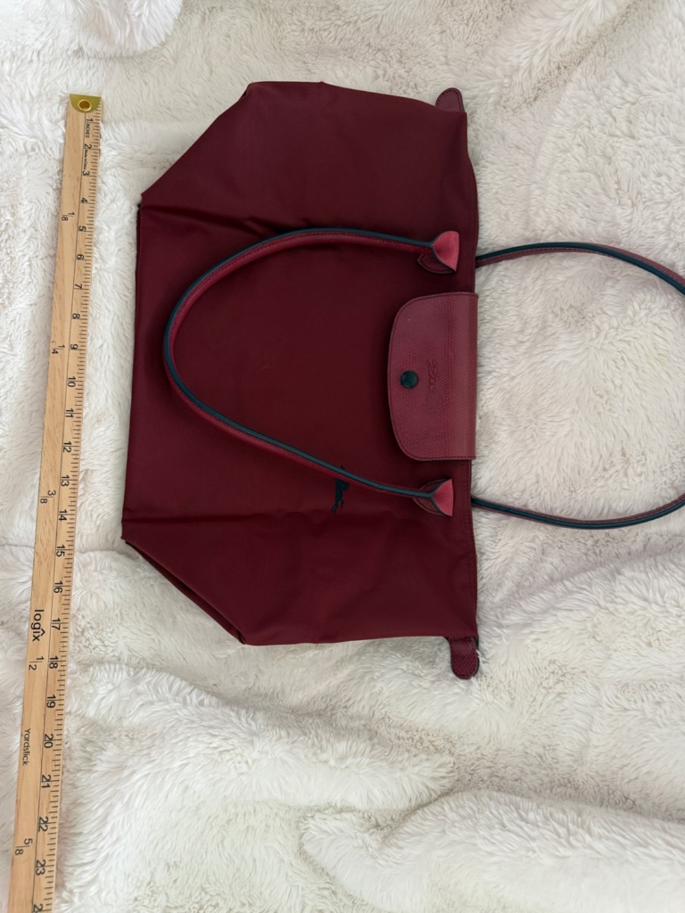 Longchamp Burgundy Nylon Le Pliage Tote - Picture 14 of 15